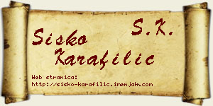 Sisko Karafilić vizit kartica